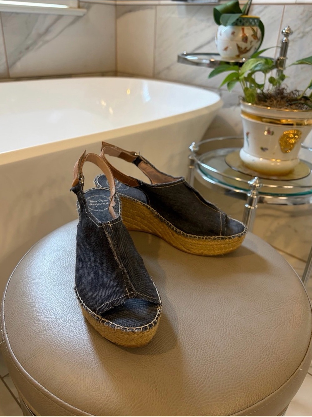 Toni Pons 'Lugano' Espadrille Wedge Sandal Black Size EU 40/US 9-9.5 NWOB - Picture 2 of 10